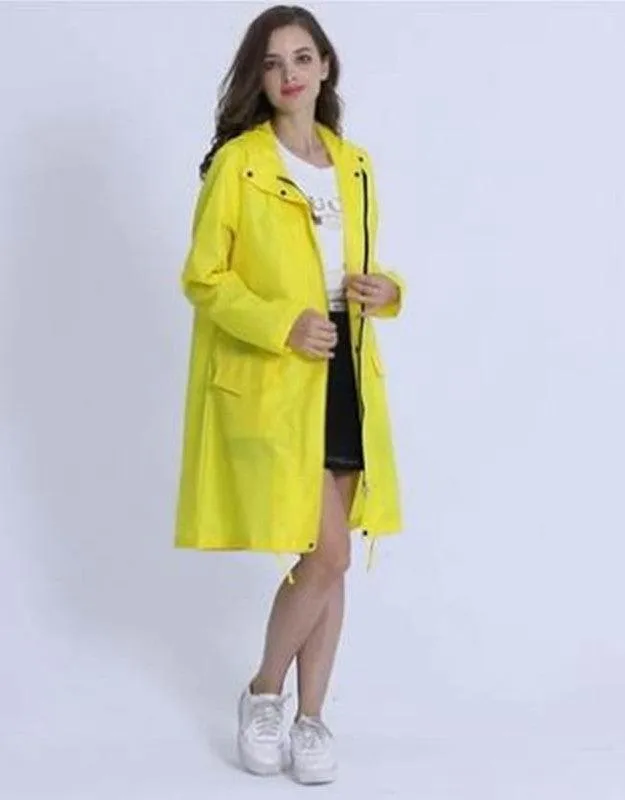 Waterproof and Breathable Hiking One-piece Raincoat