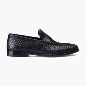 Woven penny loafers