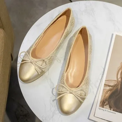 xiangtuibao   New Breathable Flats Luxury Designer Leather Shoes Big size women's shoes 35-42 Elegant Comfortable Lady Work Party Shoes