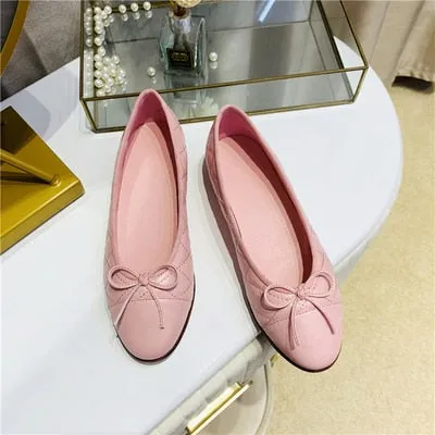 xiangtuibao   New Breathable Flats Luxury Designer Leather Shoes Big size women's shoes 35-42 Elegant Comfortable Lady Work Party Shoes